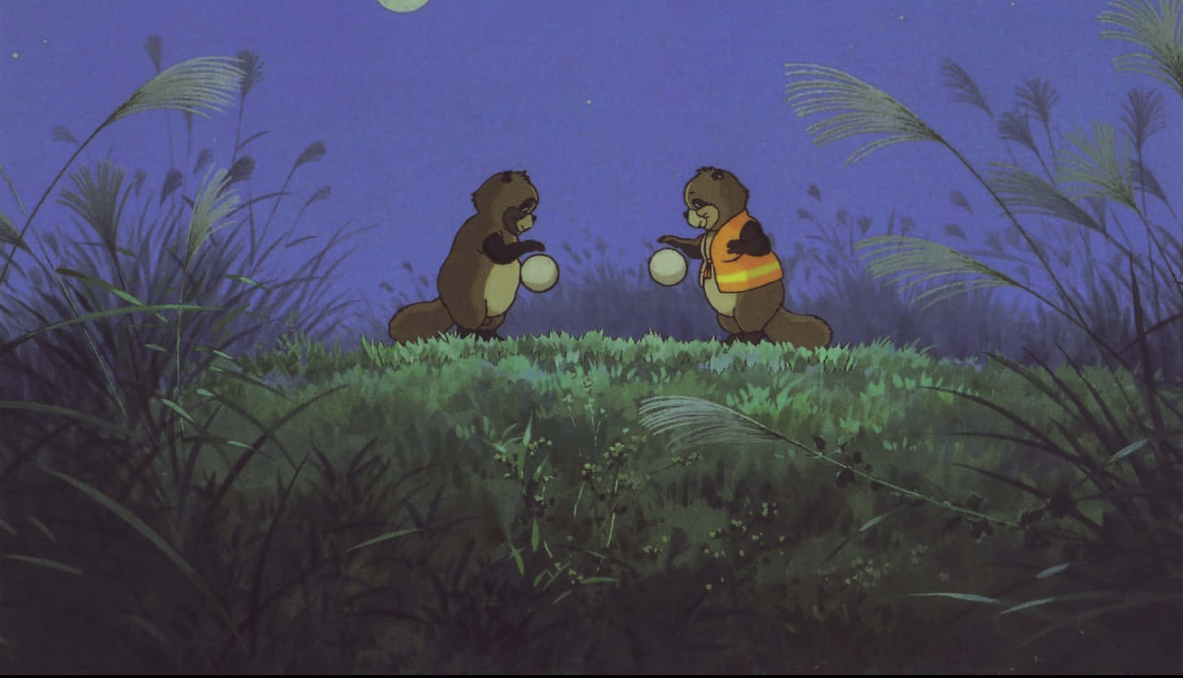 Transforming Tanukis In Pom Poko Background