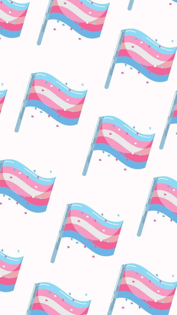 Transgender Flag Seamless Pattern