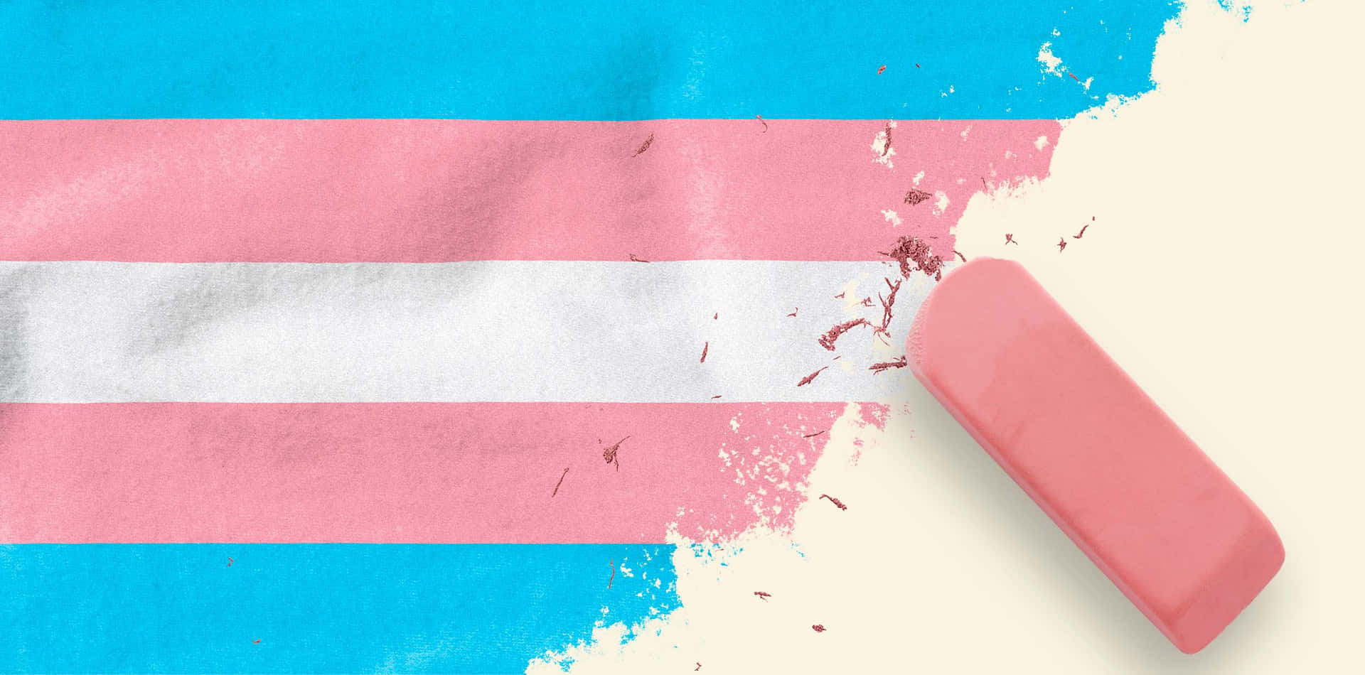 Transgender Flag With A Paint Brush Background