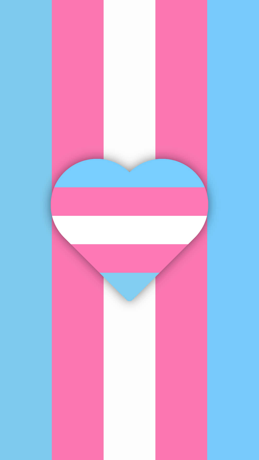 Transgender Heart Symbol On Blue Background Background