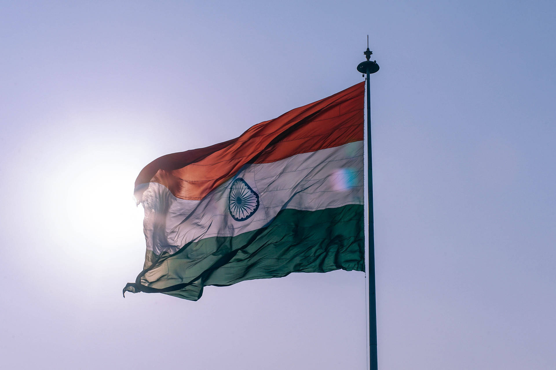 Translucent Indian Flag 4k Background