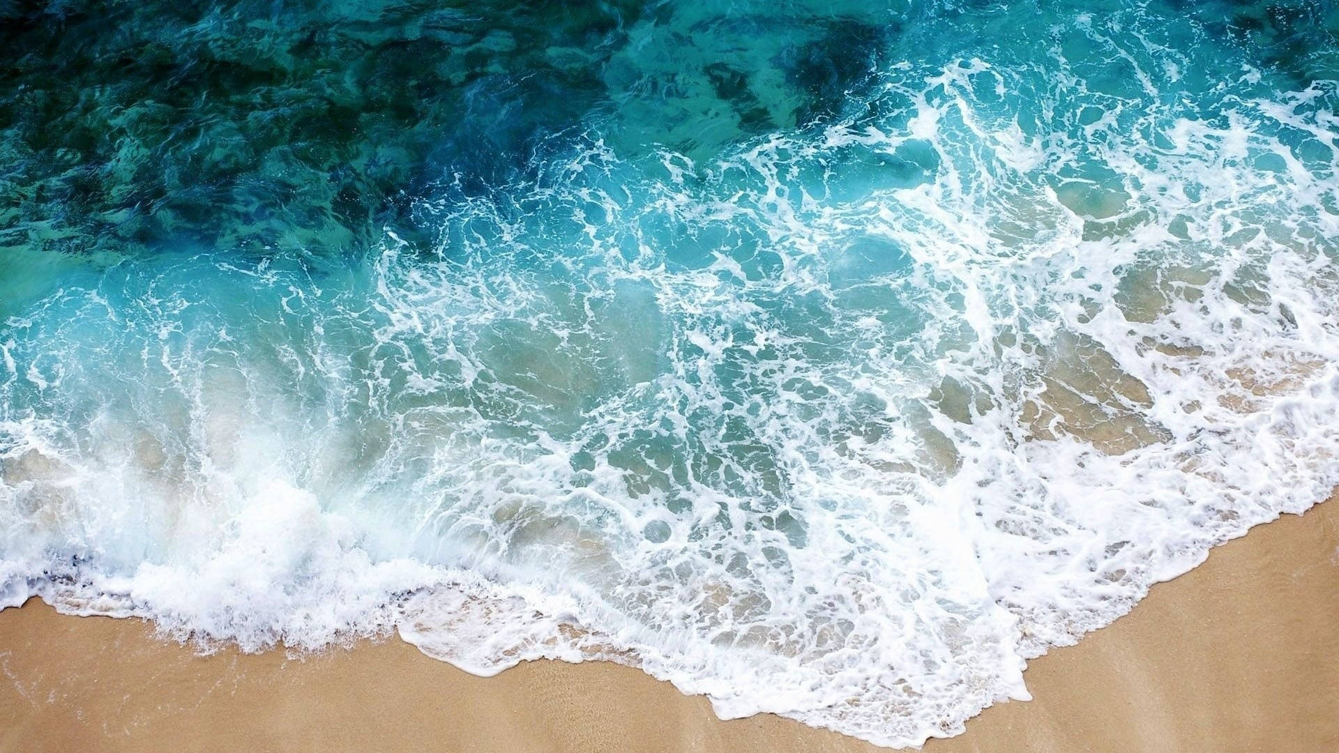 Transparent Beach Waves Background