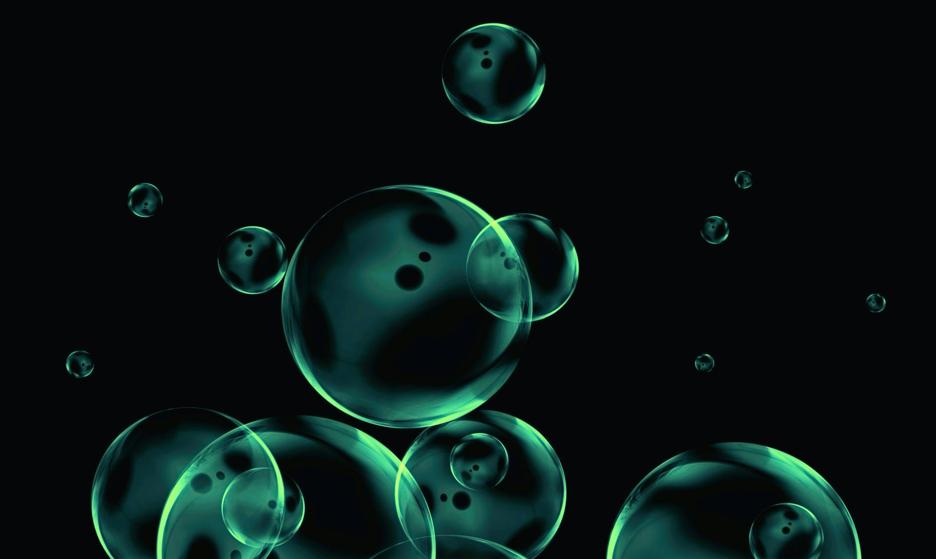 Transparent Black Bubbles Background