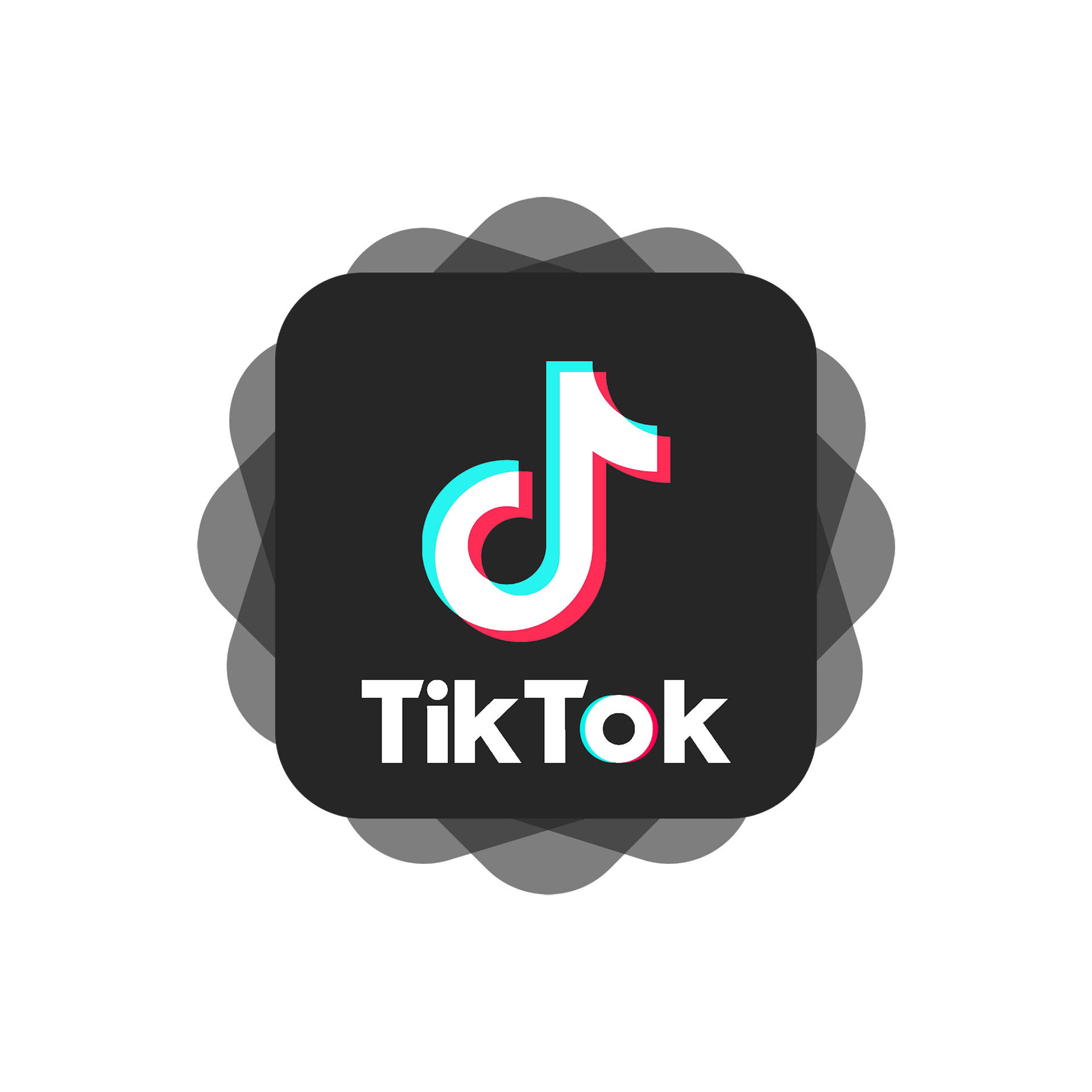 Transparent Black White Tiktok Logo Background