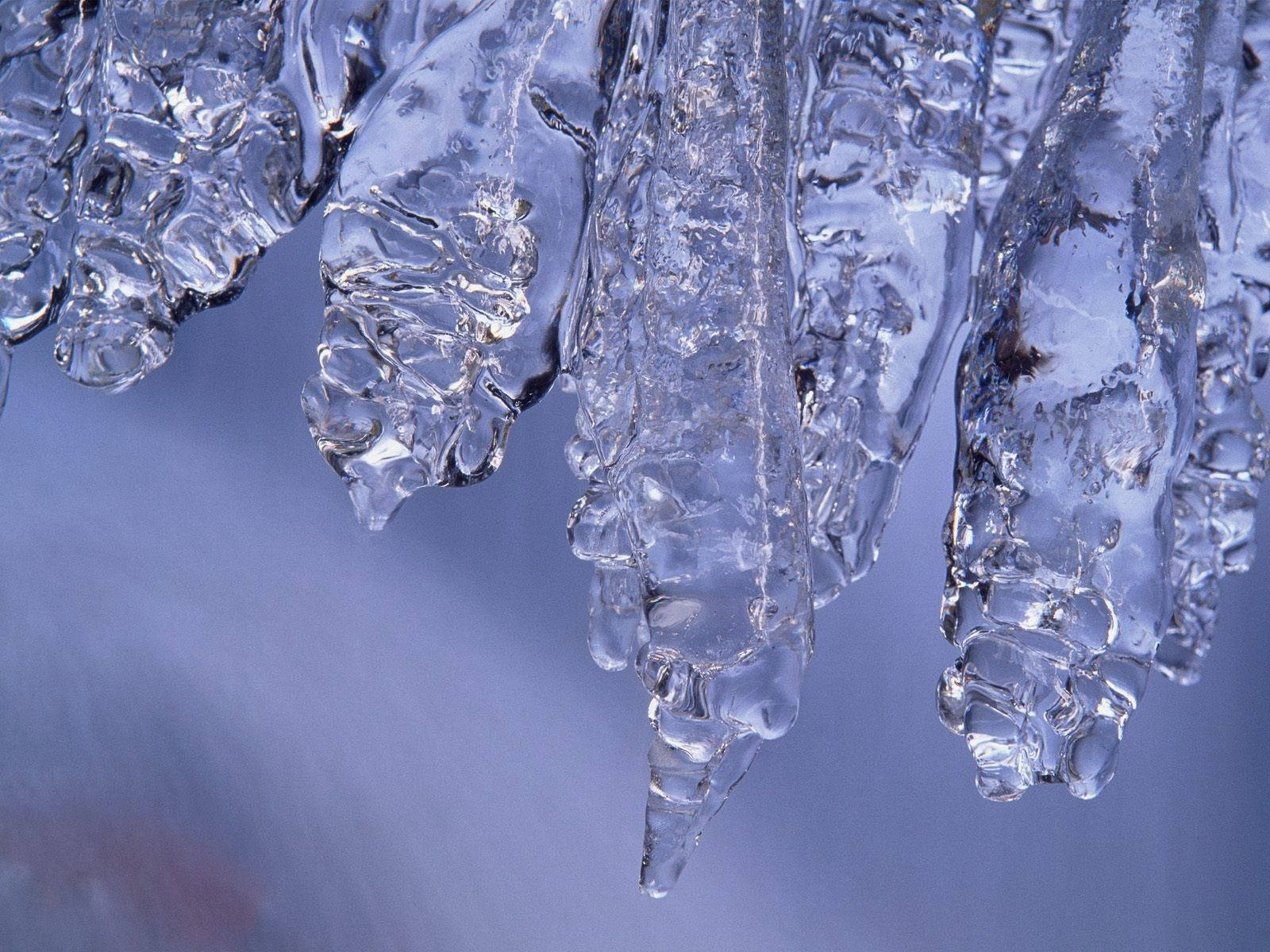 Transparent Crystal Ice Formation Background