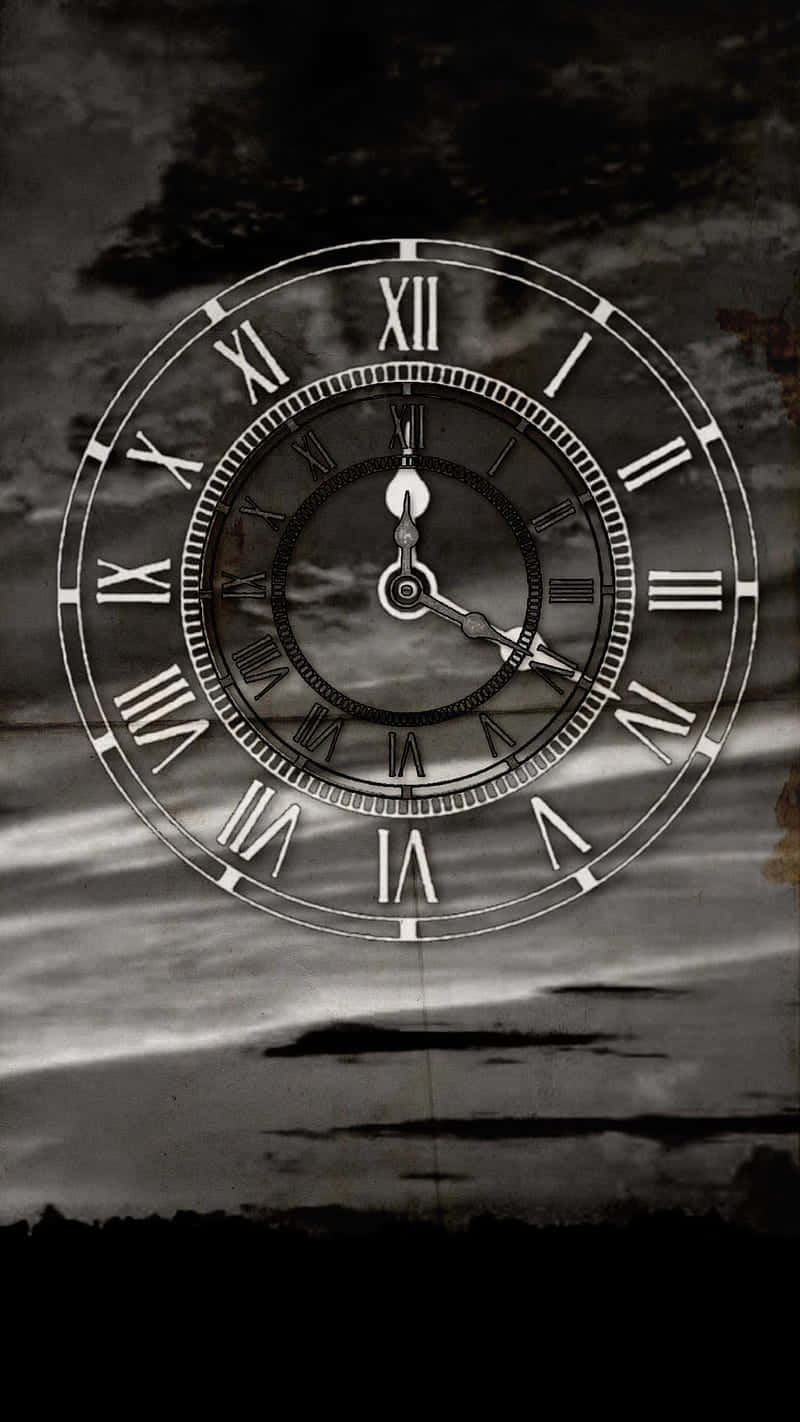 Transparent Modern Time Clock Background