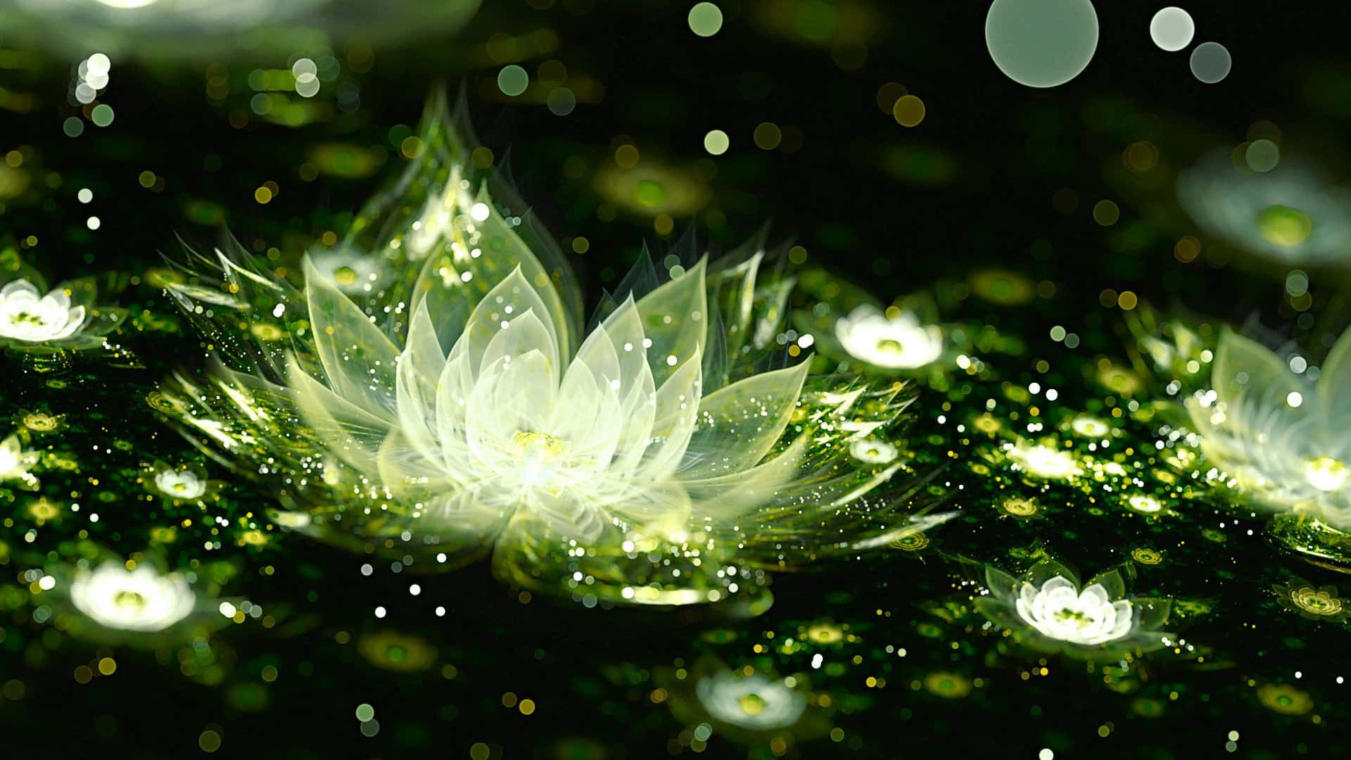 Transparent Water Lily Flower Background