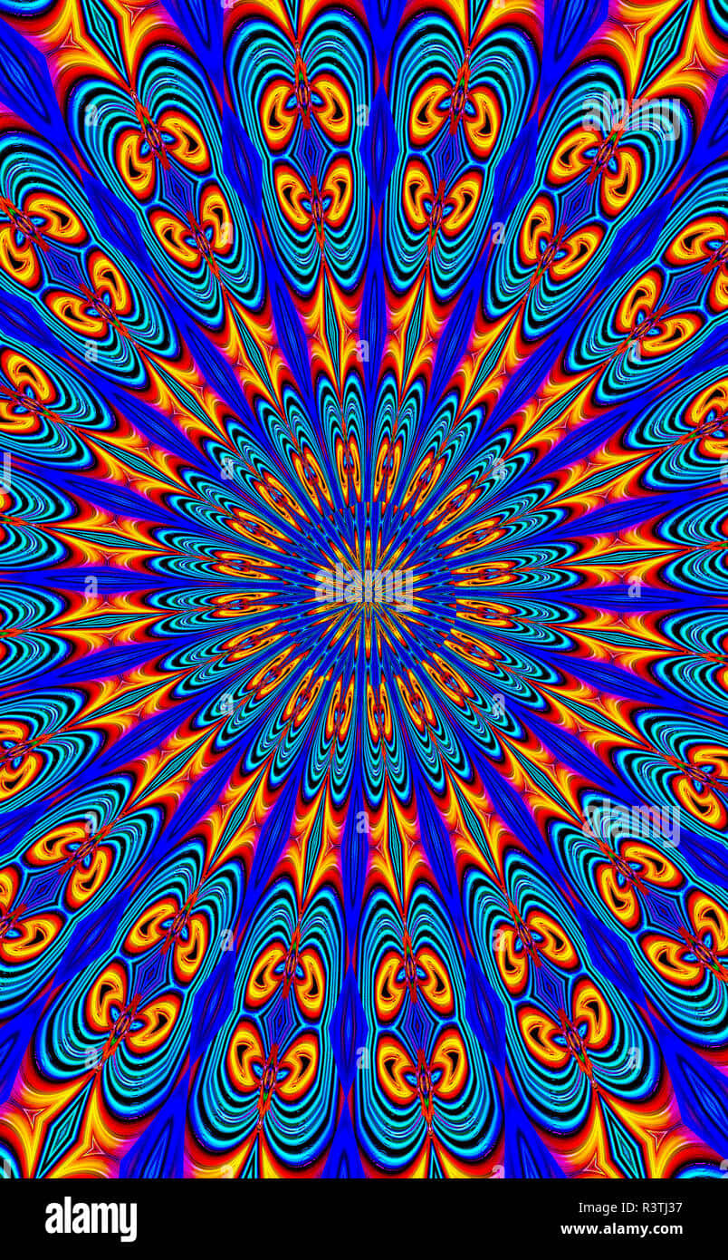 Transporting Viewers Back To The Swingin' Sixties, This Vibrant 1960s Psychedelic Wallpaper Is All Colorful Vibes. Background