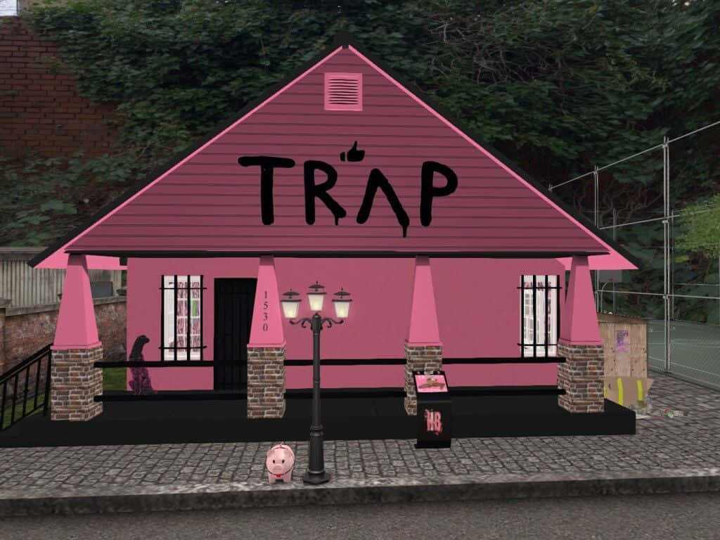 Trap House Pink Digital Background