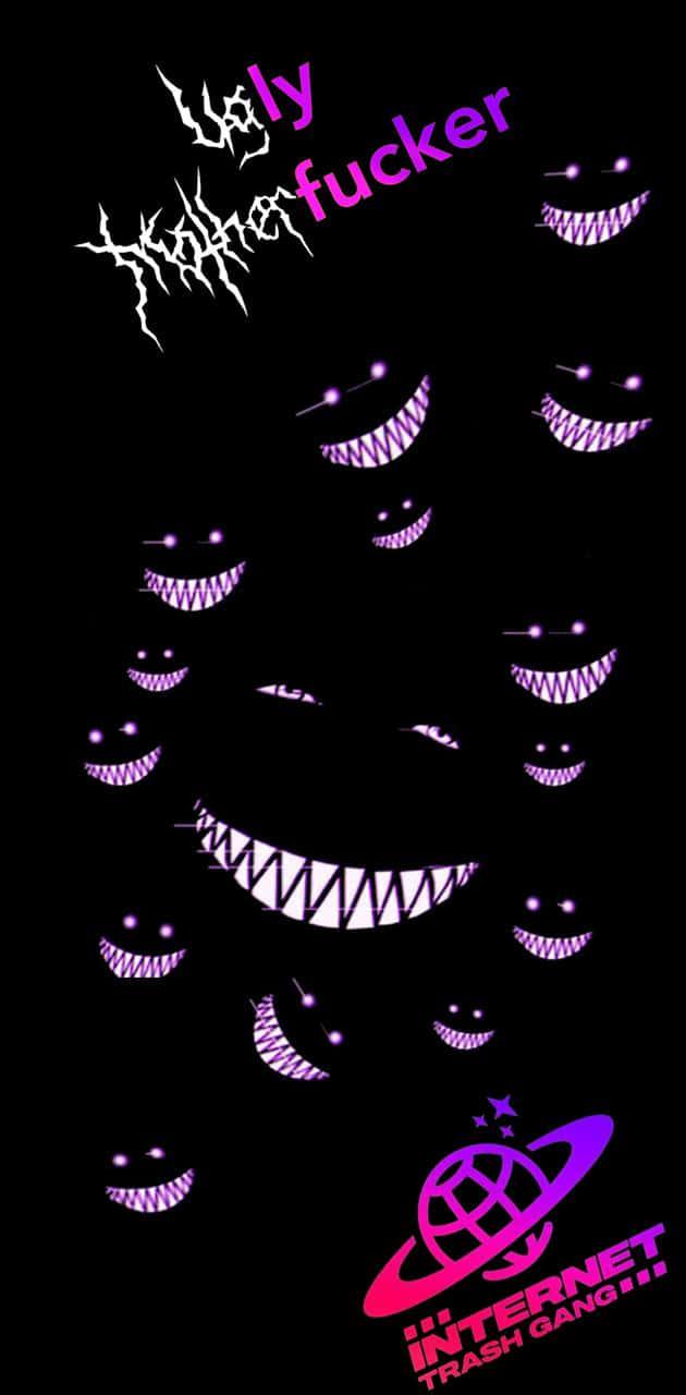 Trash Gang Smiling Mask Patterns Background