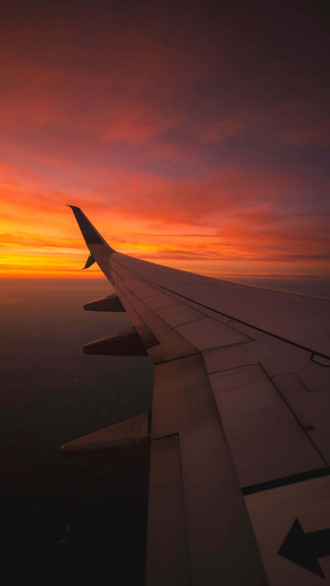 Travel Aesthetic Phone Red Sunset Background