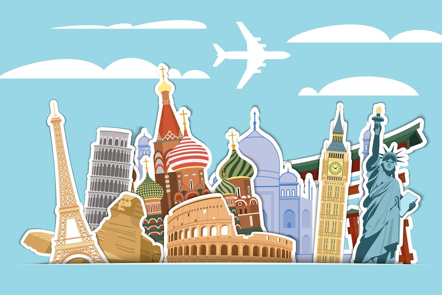 Travel Landmarks And Landmarks In The World Background