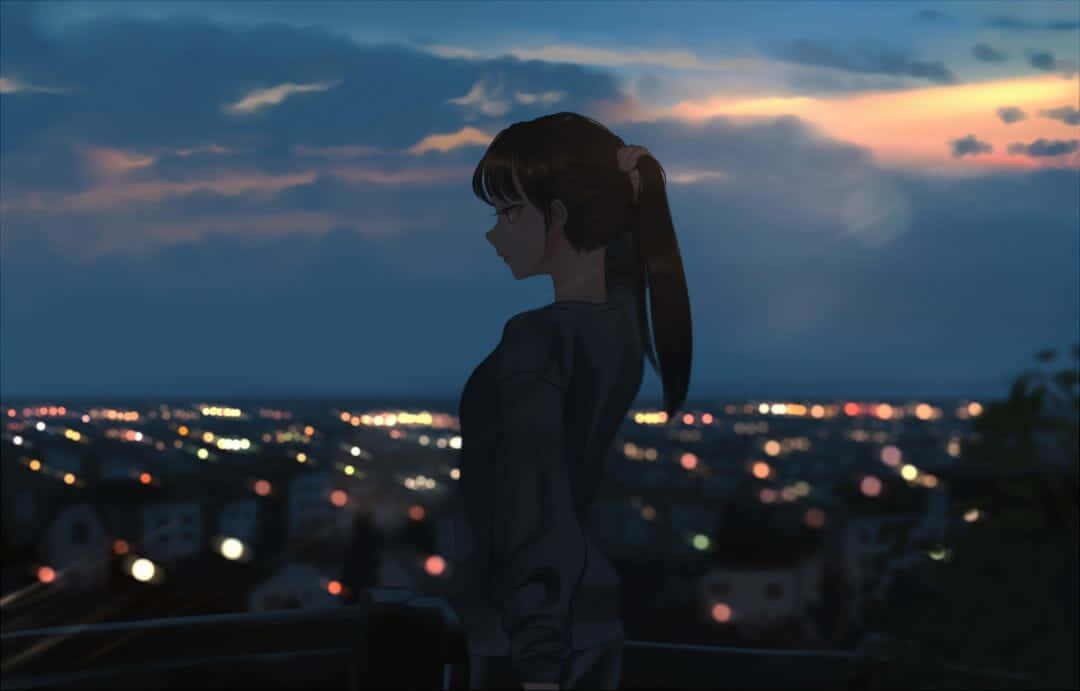 Travel To A Dark Anime Landscape