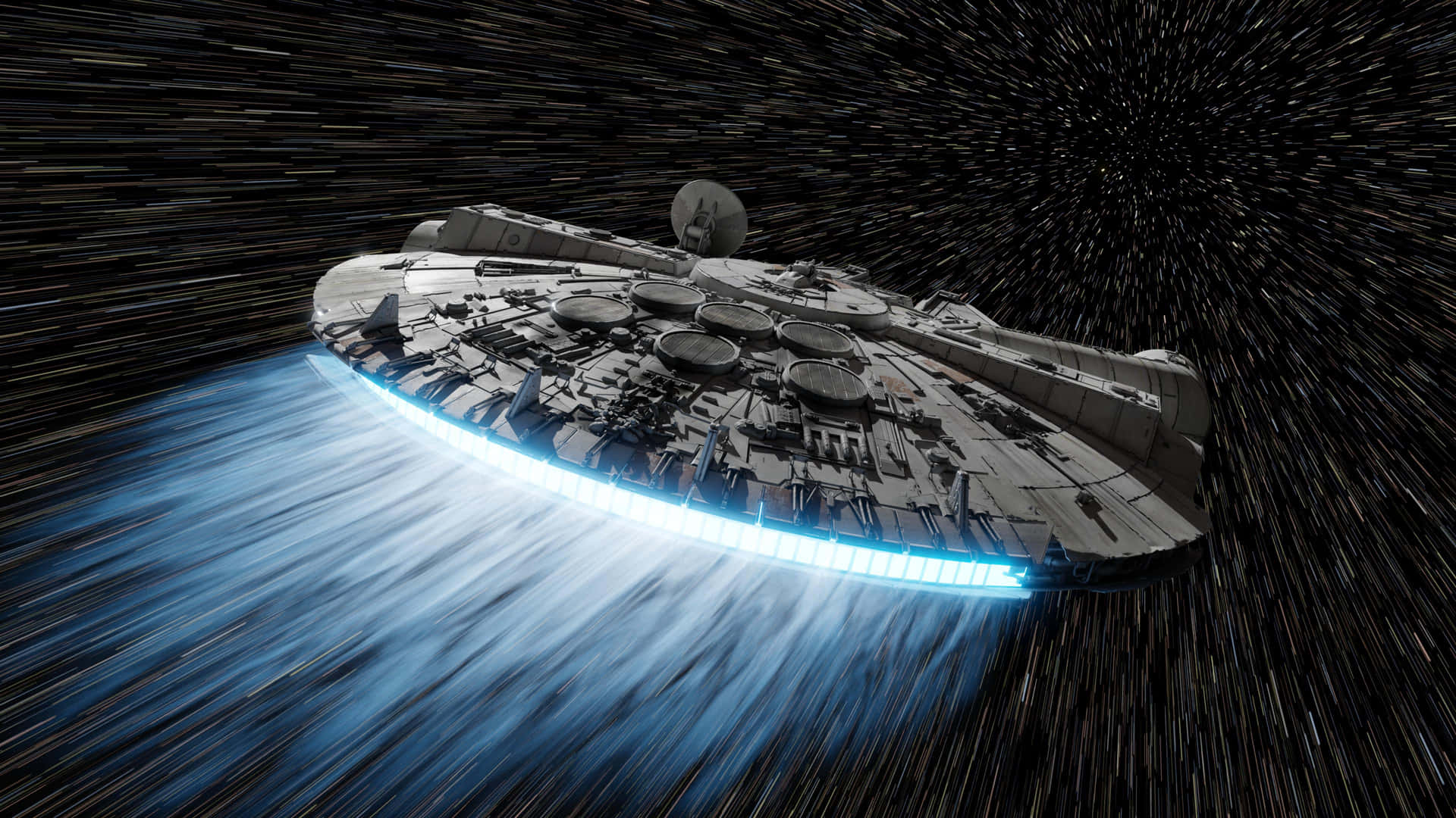 Travelling Through Outer Space On The Millenium Falcon Background