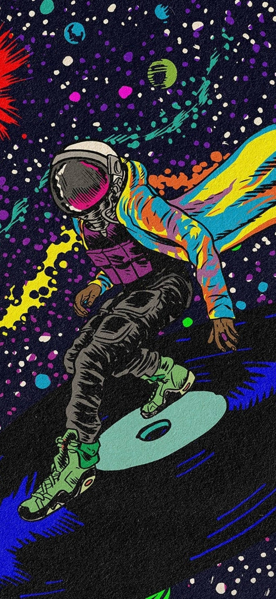 Traverse Into Astroworld On The Power Of An Iphone Background