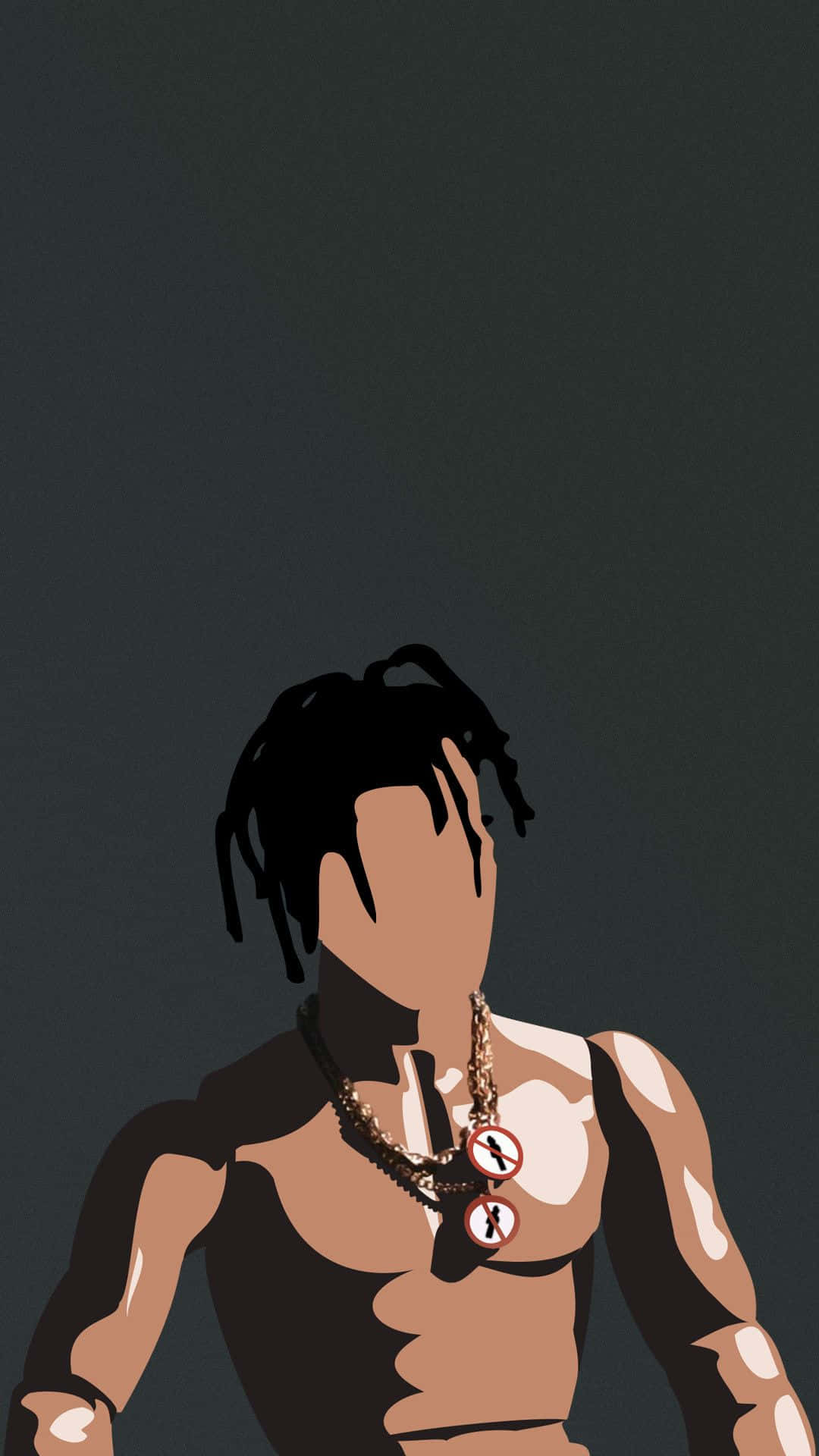 Travis Scott American Rapper Vector Art Iphone Background