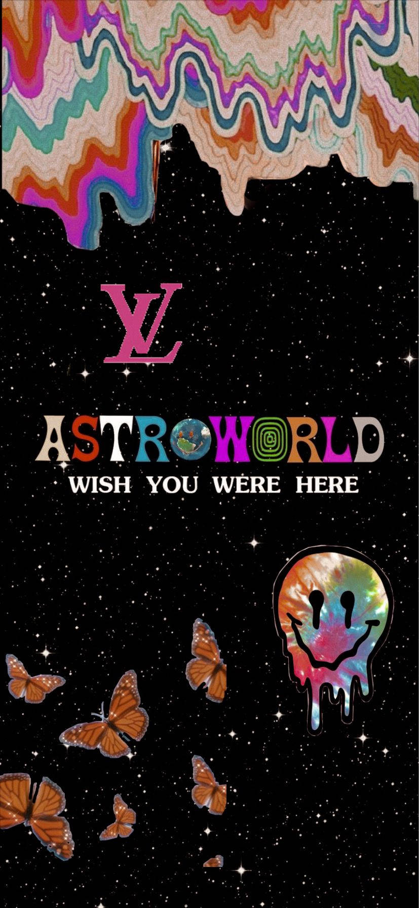 Travis Scott Astroworld Collage Background