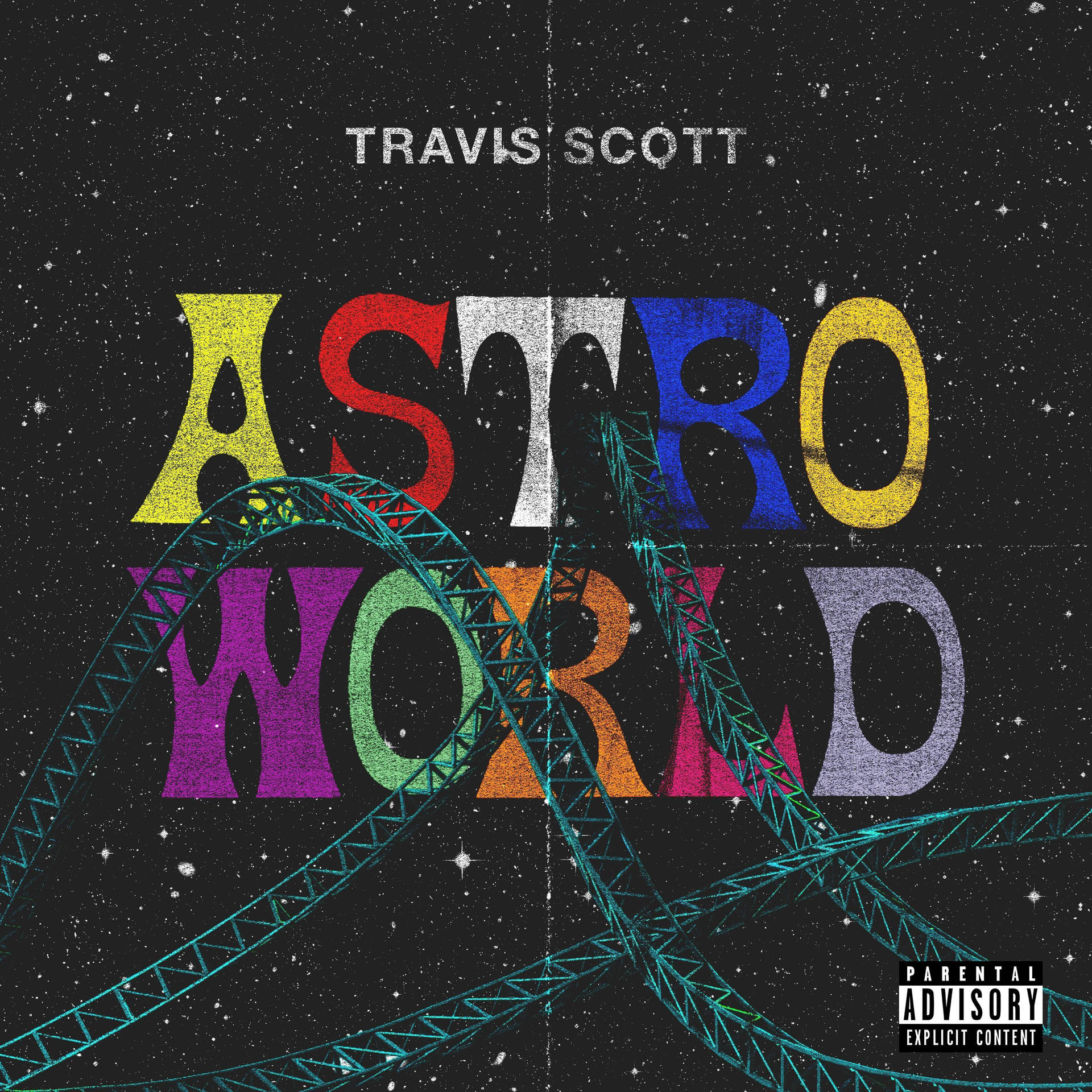 Travis Scott Astroworld Parental Advisory Cover Background