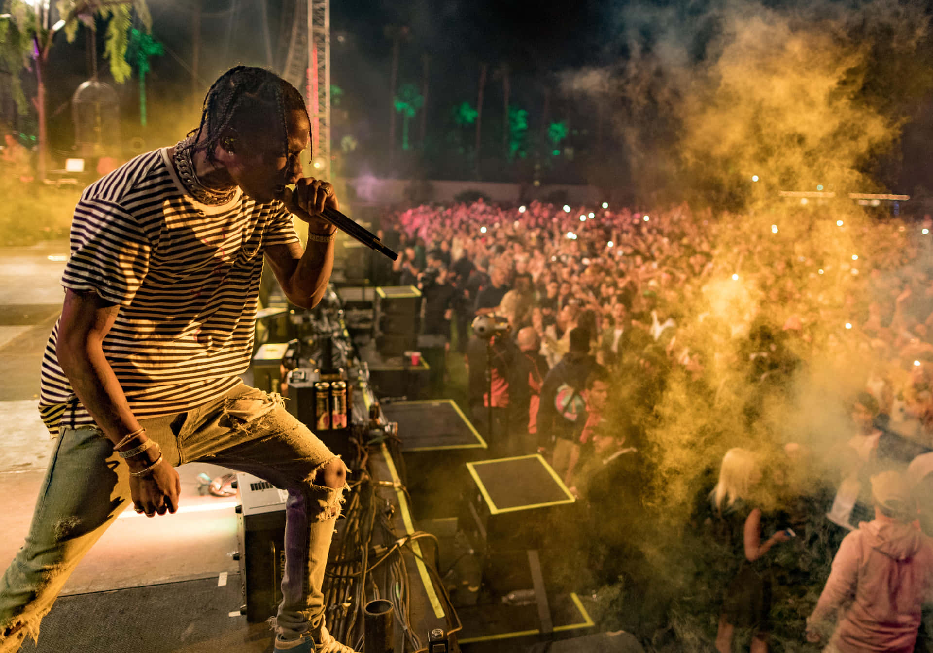 Travis Scott Concert Coachella Background