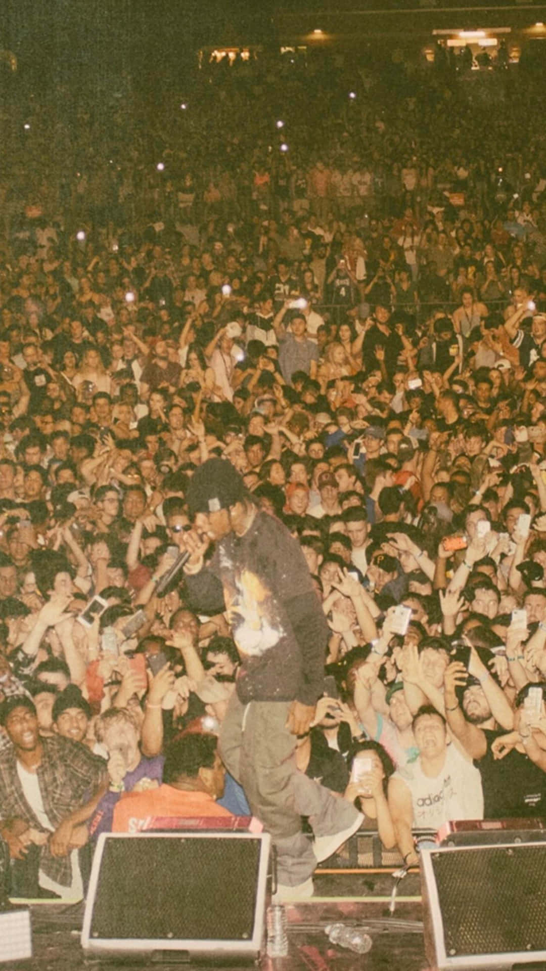 Travis Scott Concert Crowd Background