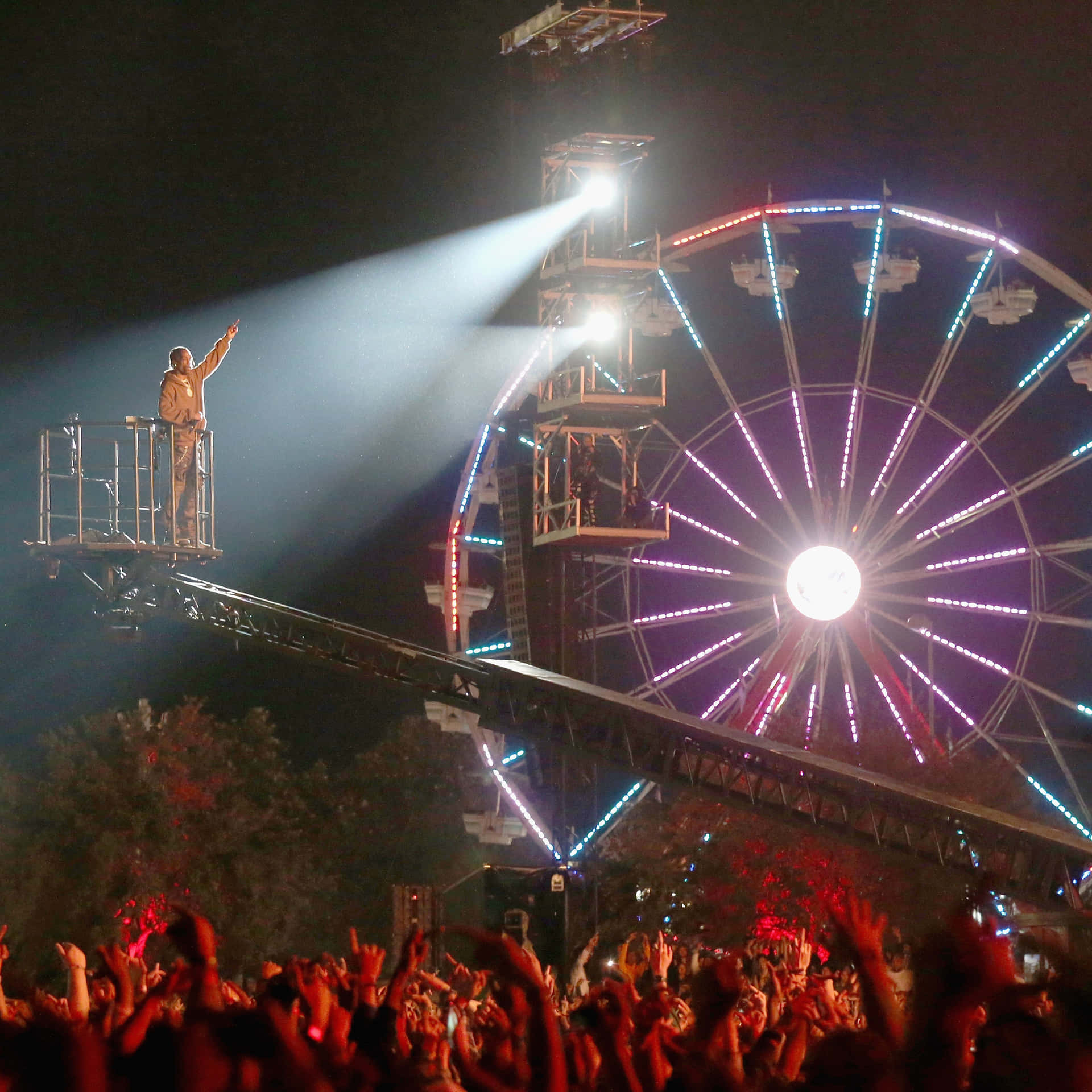 Travis Scott Concert Ferris Wheel Background