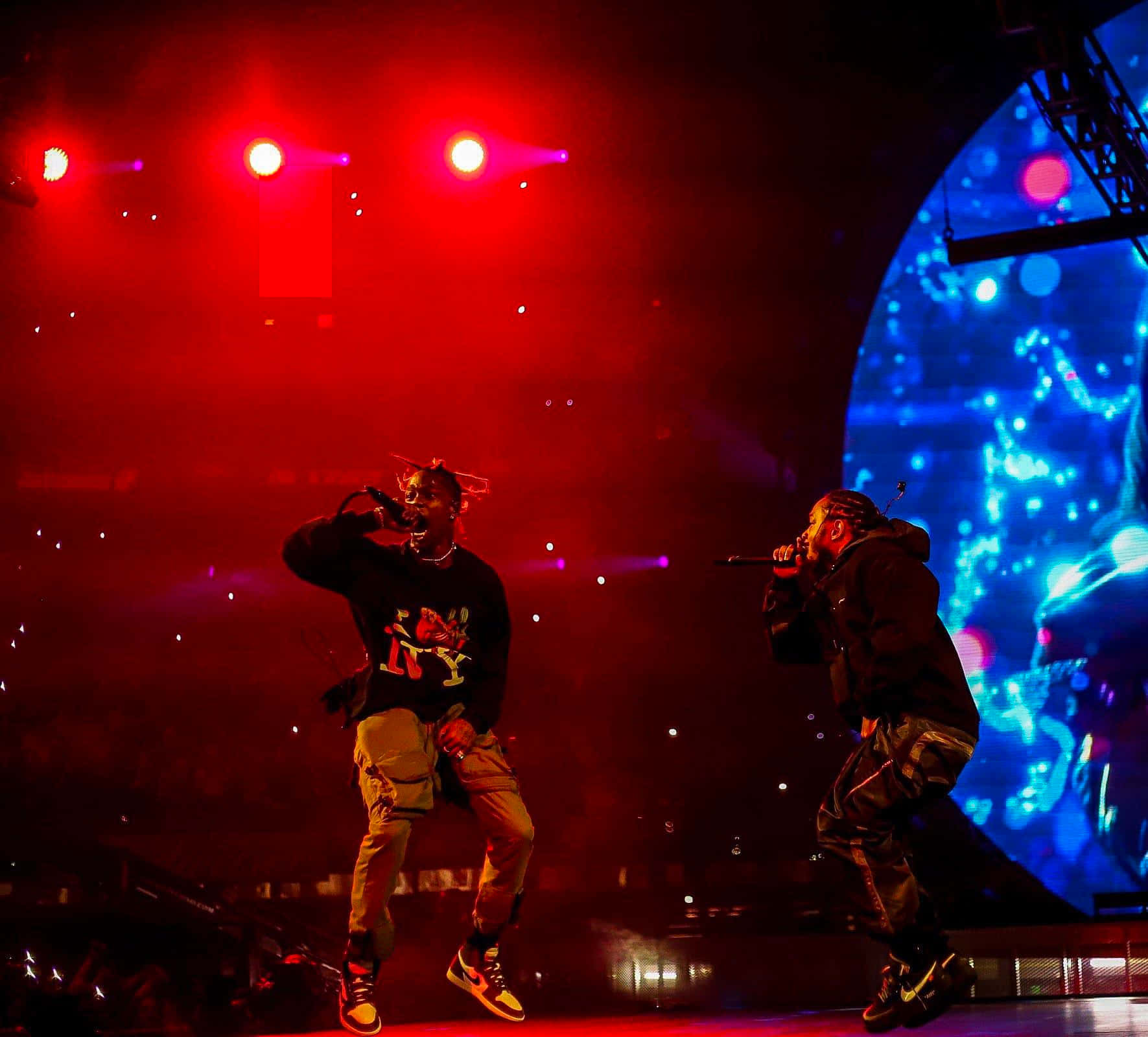 Travis Scott Concert Kendrick Lamar Background