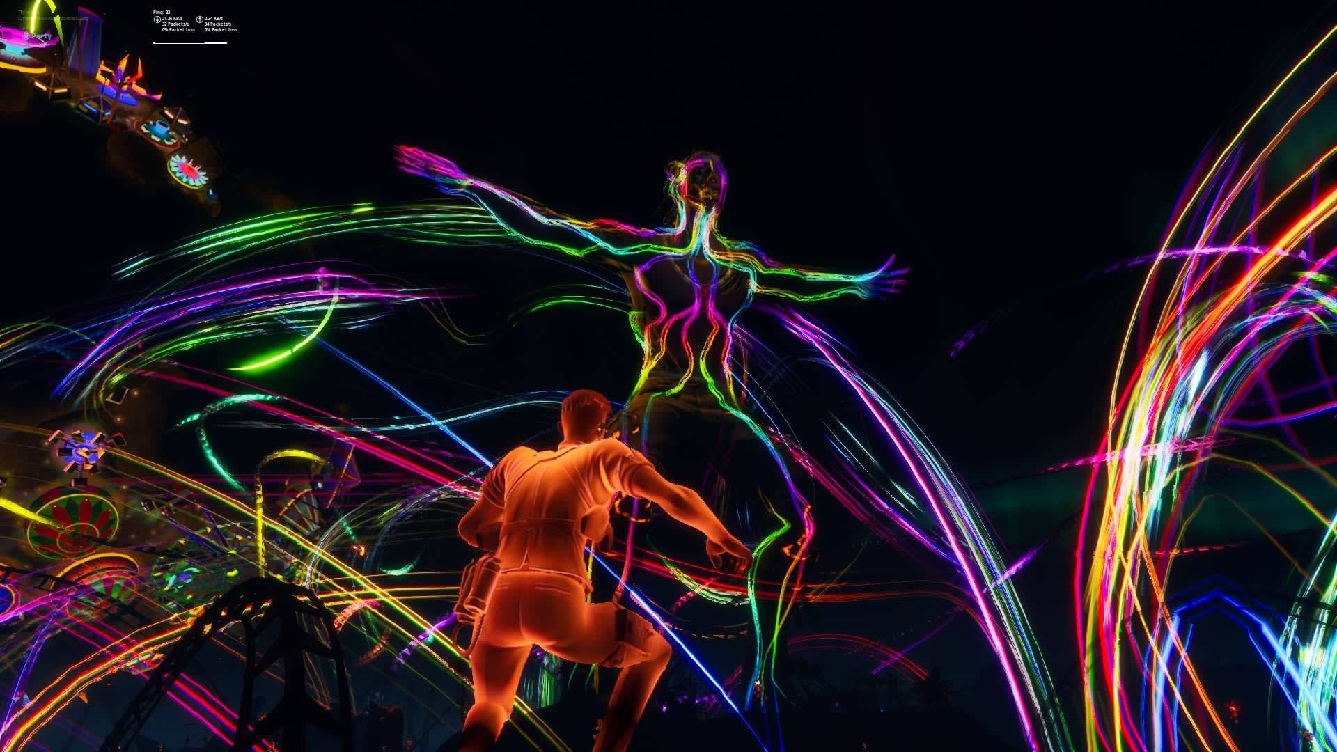 Travis Scott Fortnite Colourful Flowing Aura Background