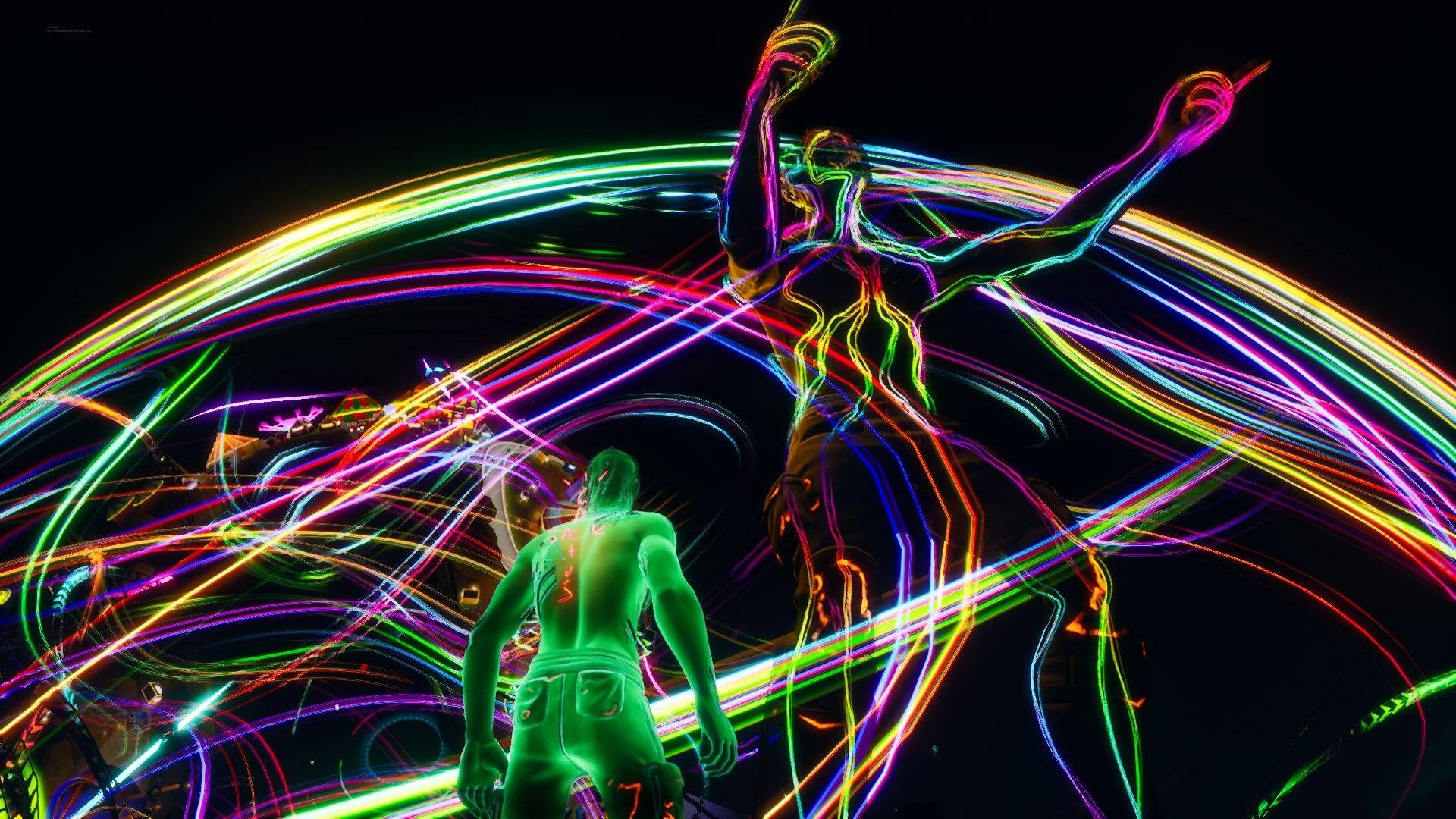 Travis Scott Fortnite Rainbow Neon Colour Background