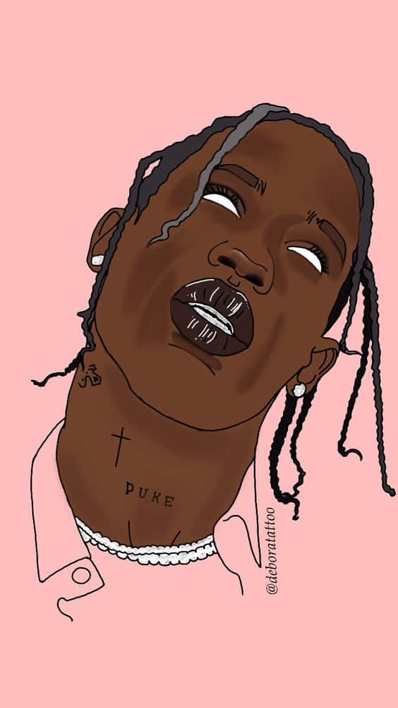 “travis Scott In Animated Form” Background