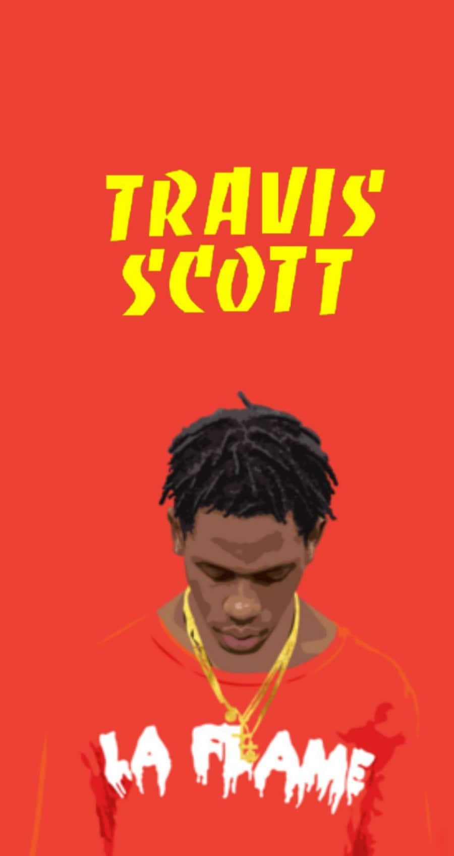 Travis Scott La Flame Rap Album Art Iphone Background