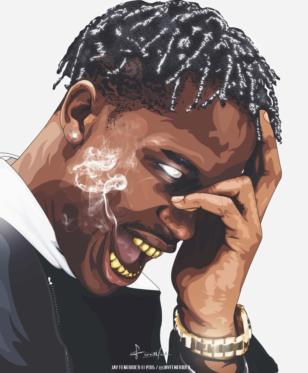 Travis Scott Reimagined In Charming Cartoon Background