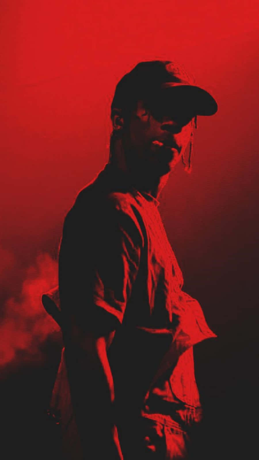 Travis Scott Rocking His New Custom-made, Limited-edition Iphone. Background