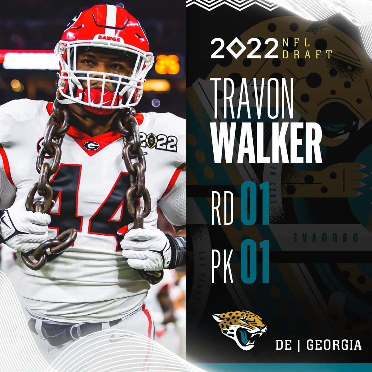 Travon Walker 2022 Nfl Draft Poster Background