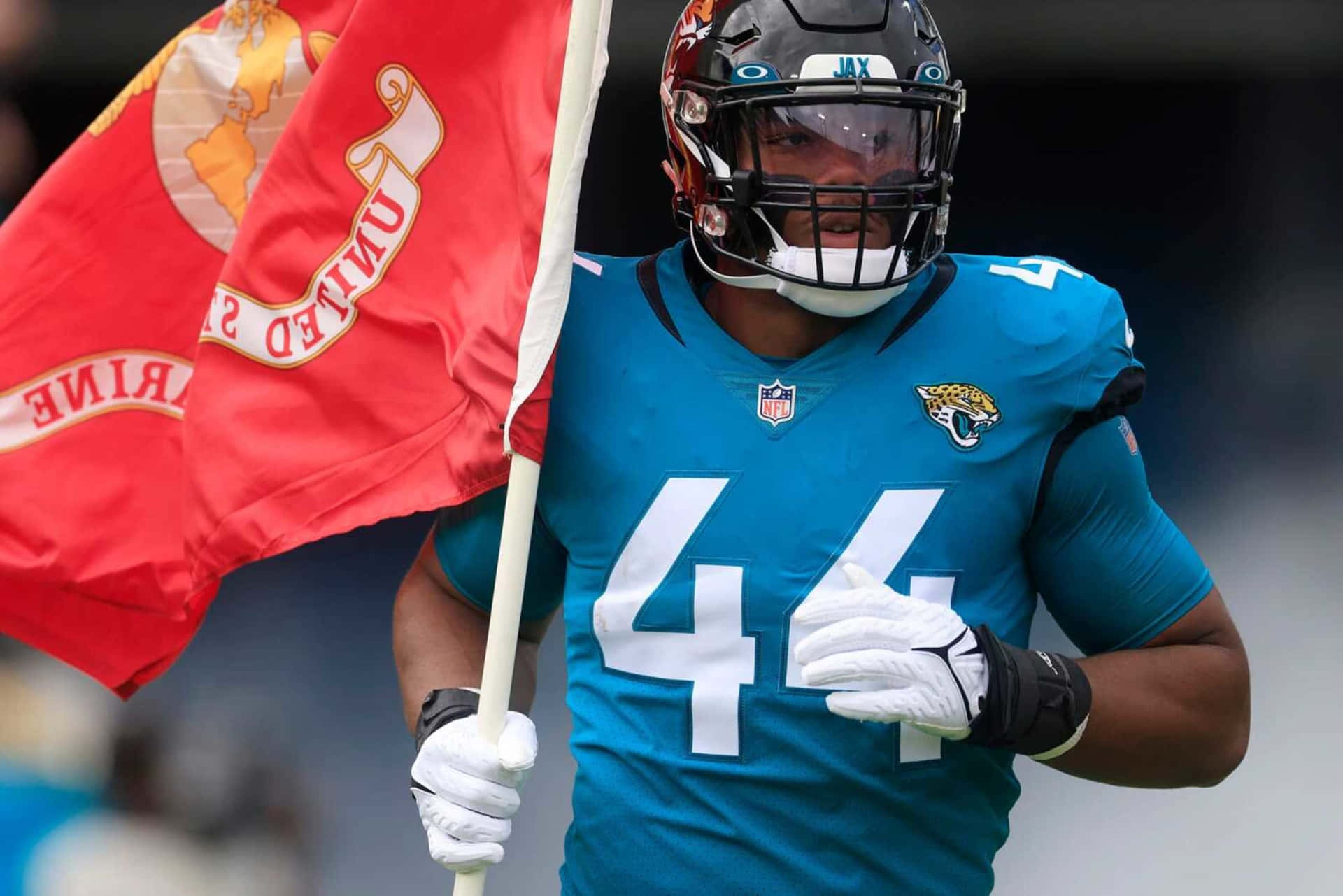 Travon Walker Blue Jaguars Jersey Background