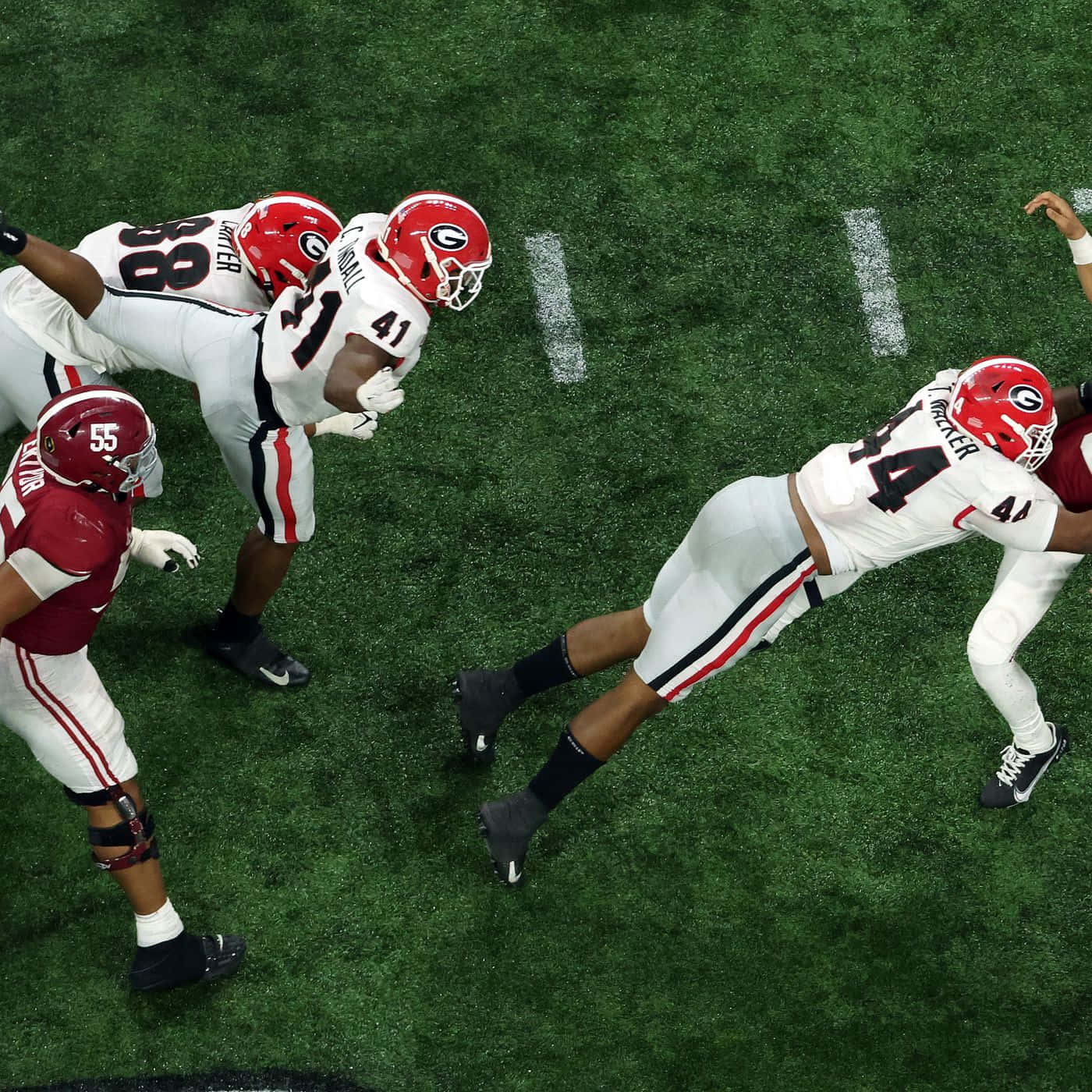 Travon Walker Tackles Alabama Player Background