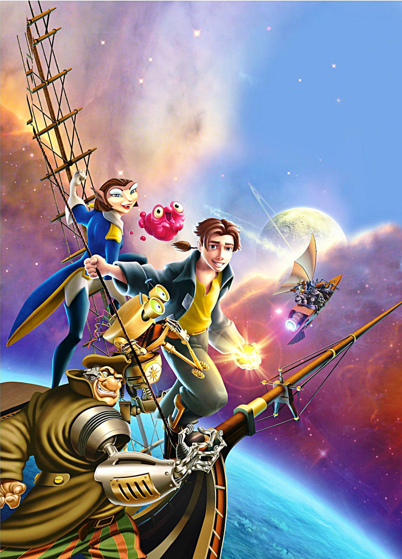 Treasure Planet Characters On Figurehead Background