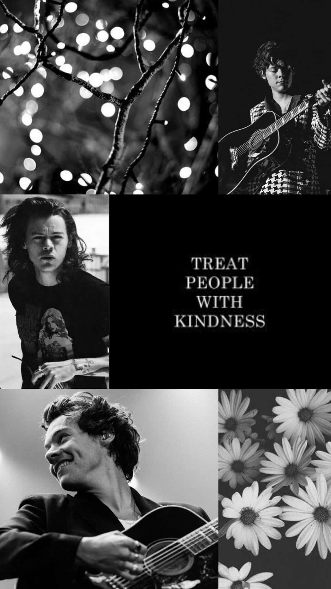 Treat People With Kindness And Harry Styles Black And White