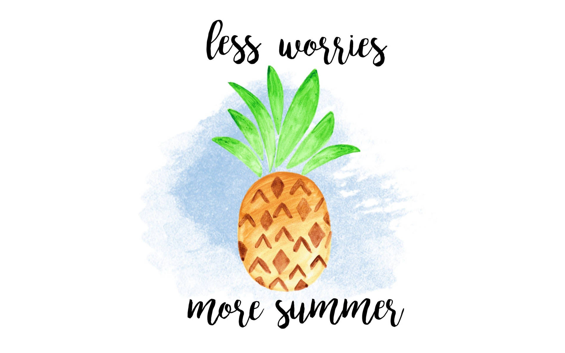 “treat Yourself Sweetly Like A Pineapple - Summer Quote” Background
