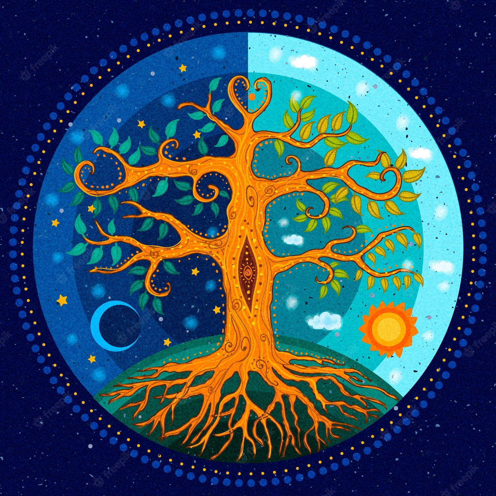 Tree Of Life Drawing Background