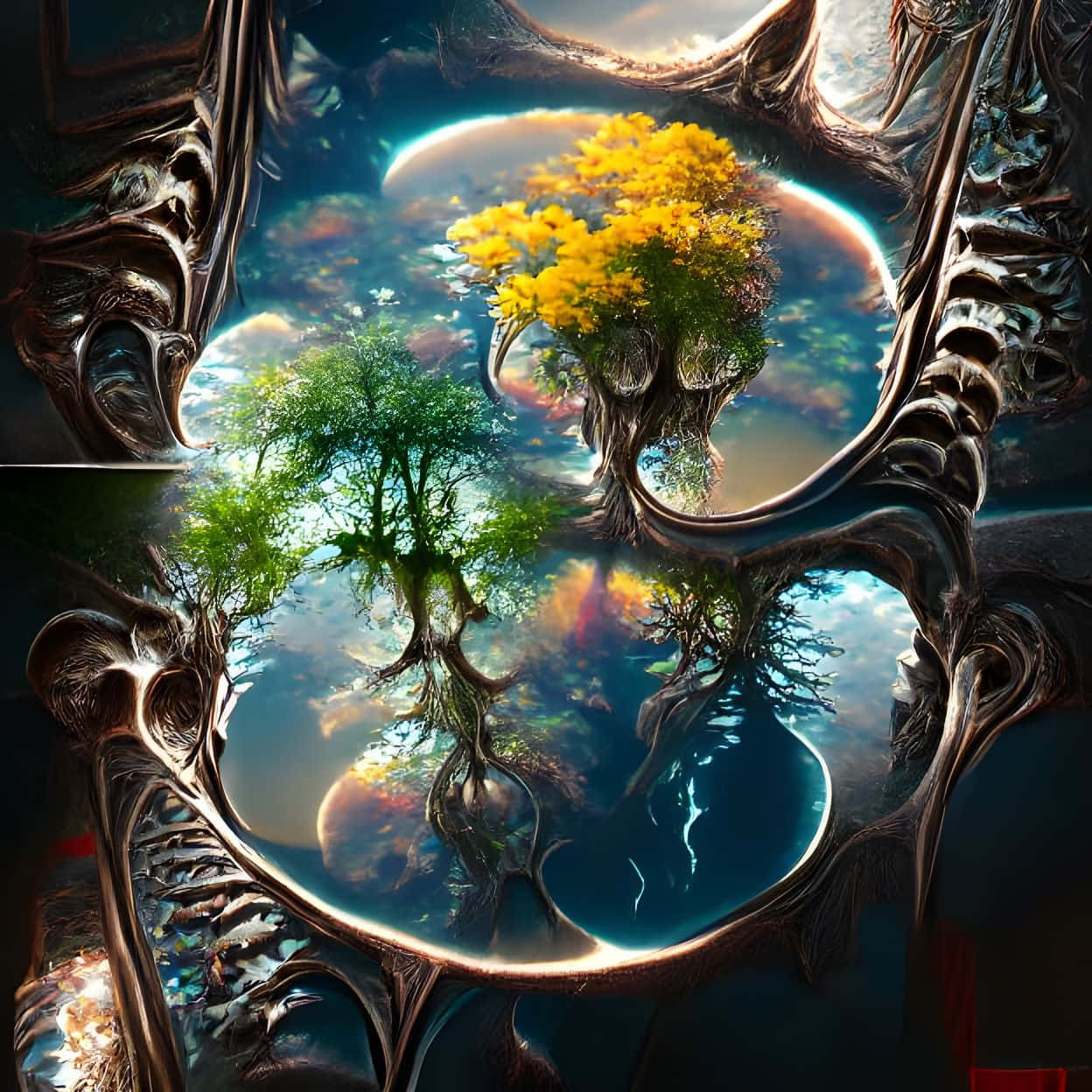 Tree Of Life With Reflection