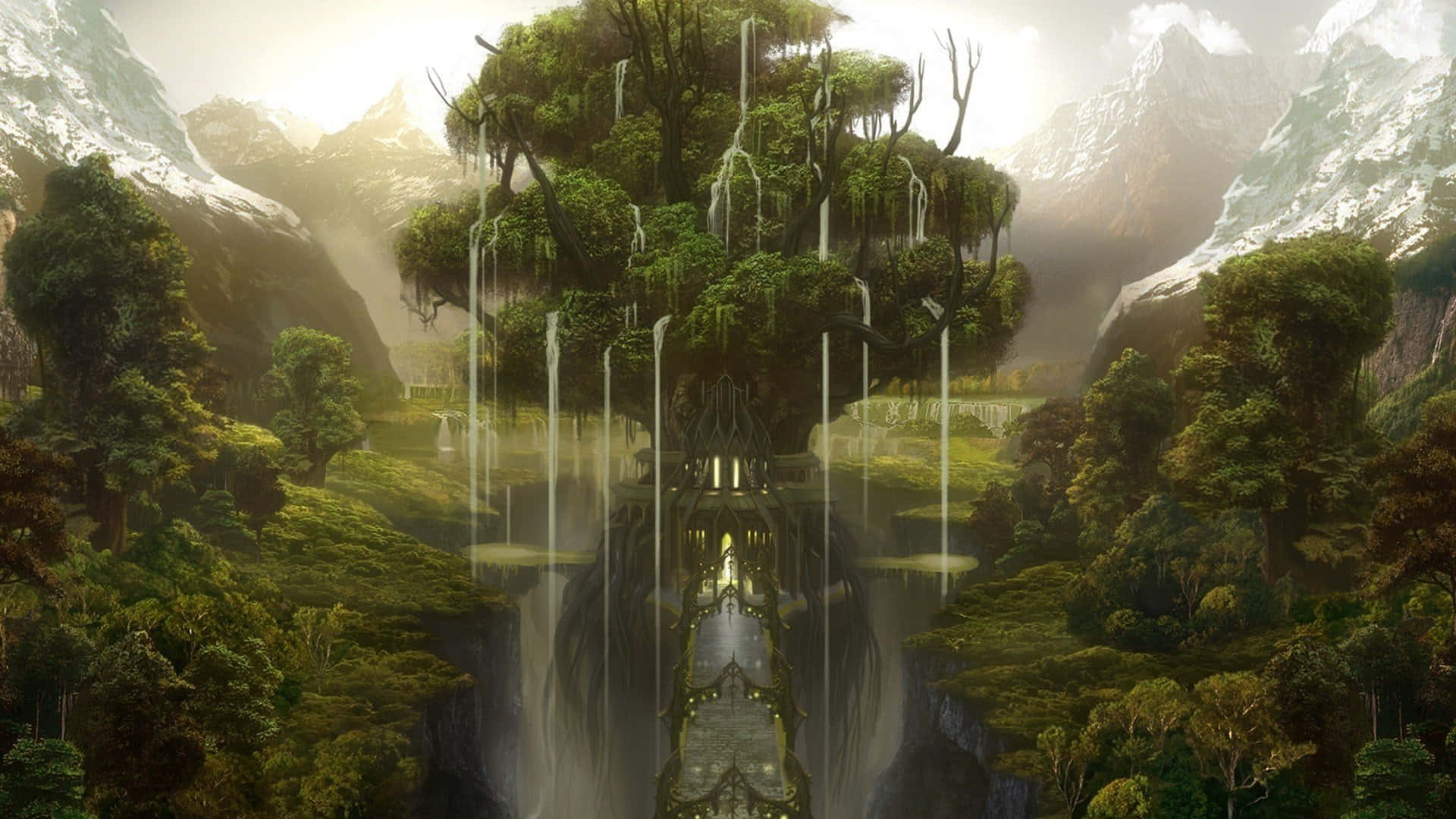 Tree Of Life With Waterfalls