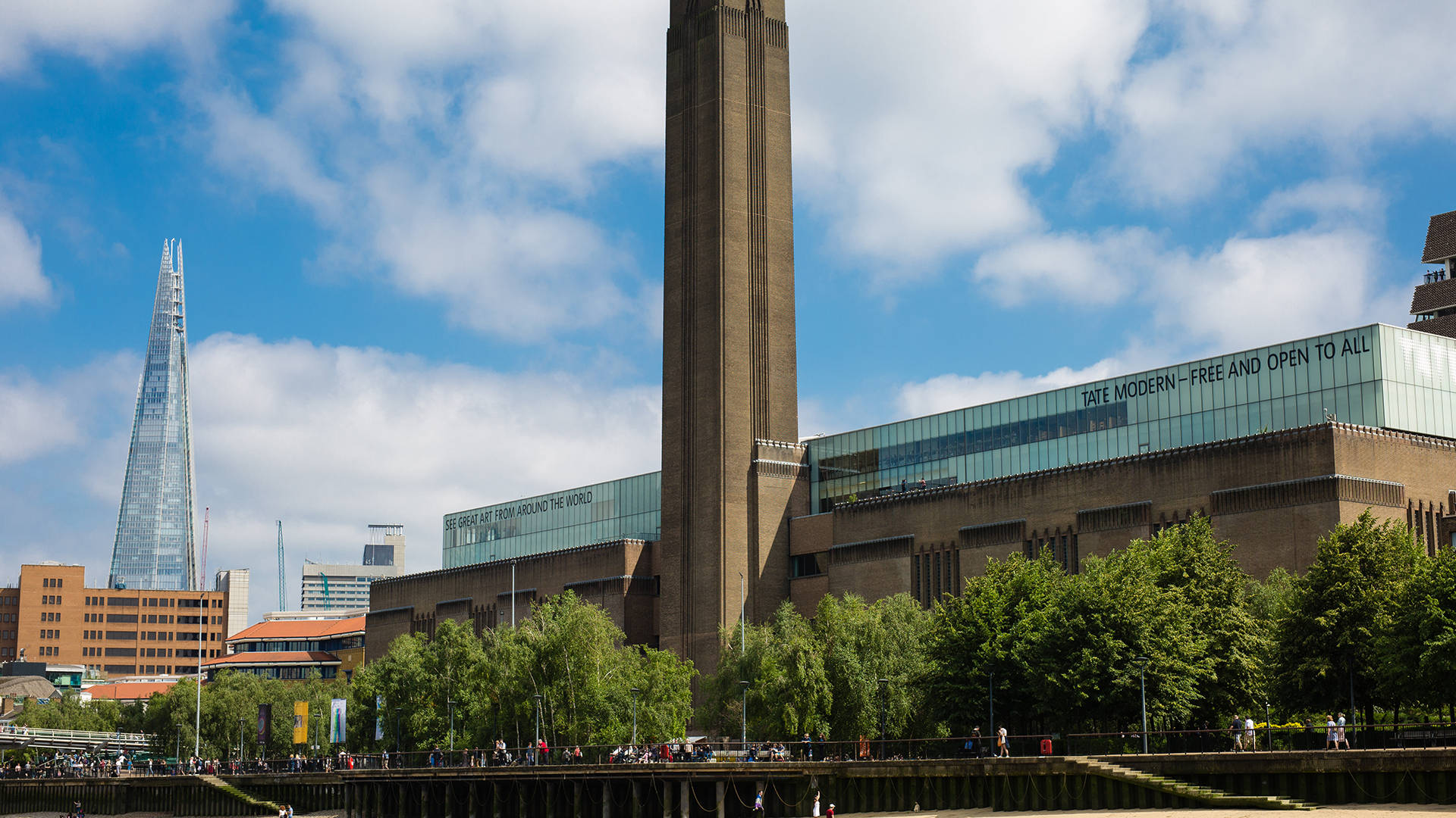 Trees In Front Tate Modern Background