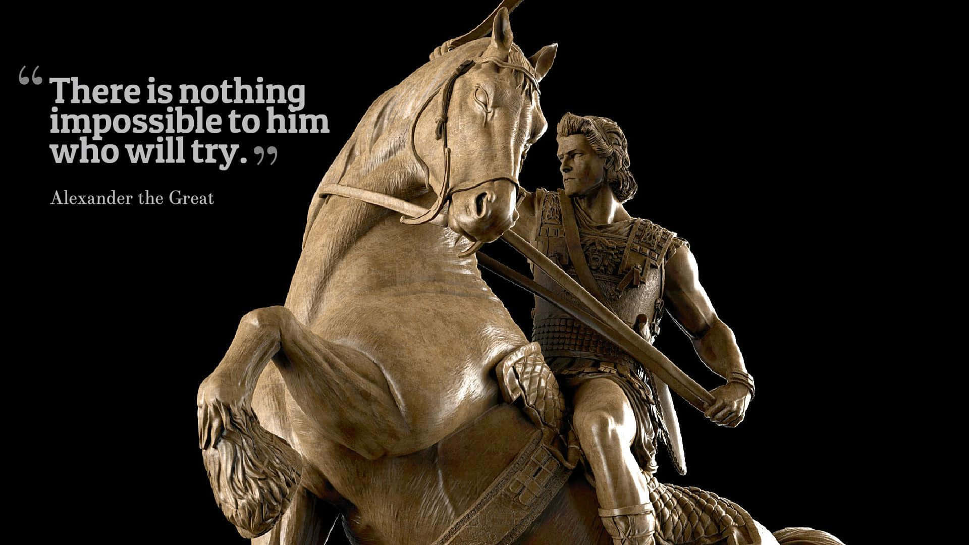 Tremendous Alexander The Great Sculpture Background