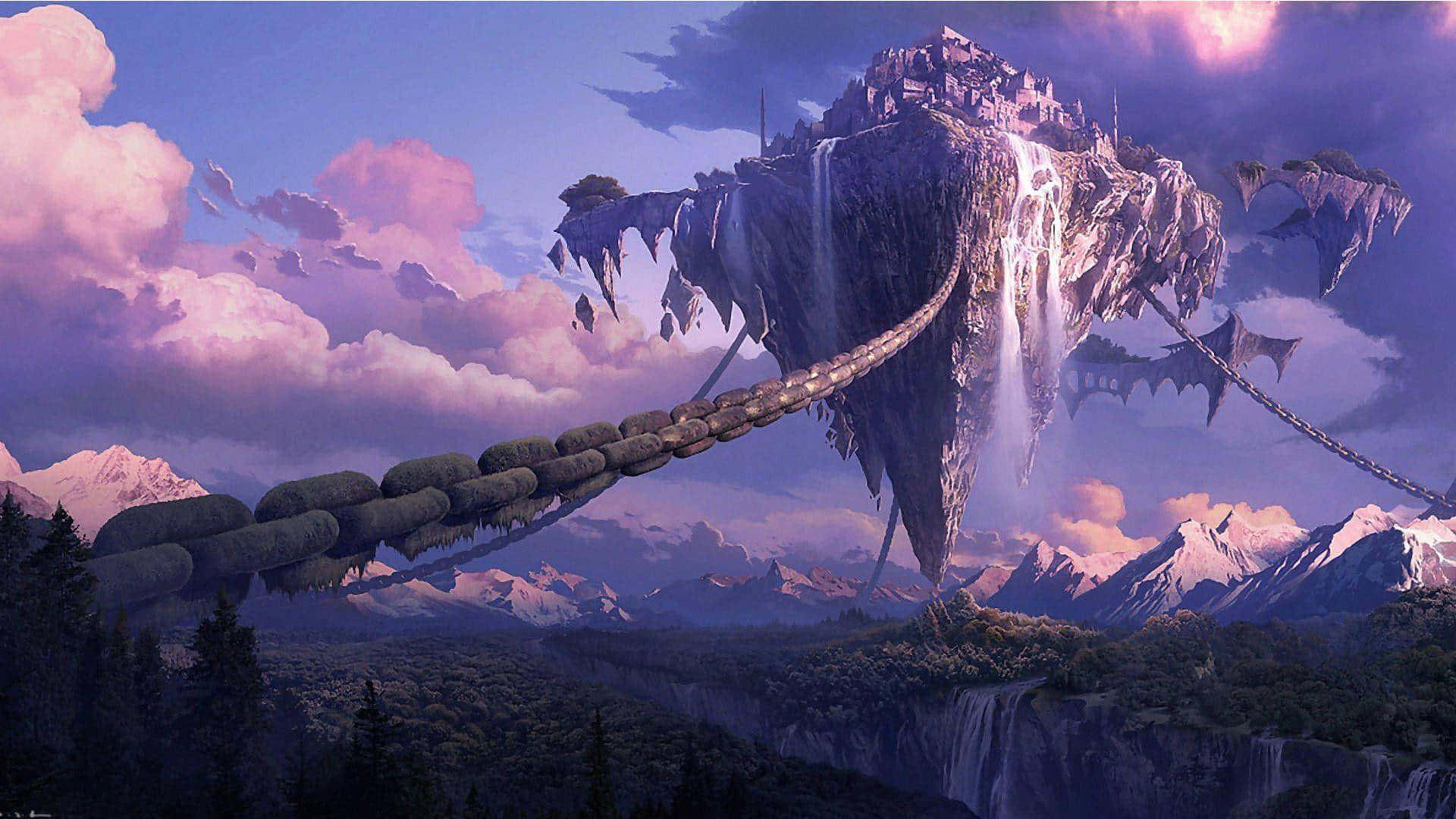 Tremendous Floating Island Background
