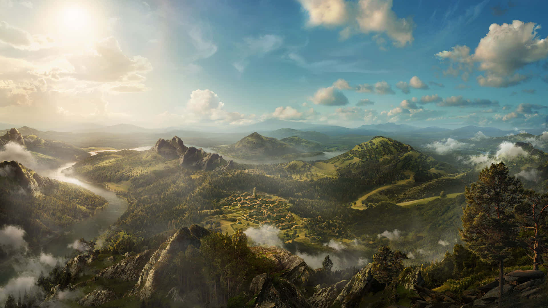 Tremendous Natural Landscape Background