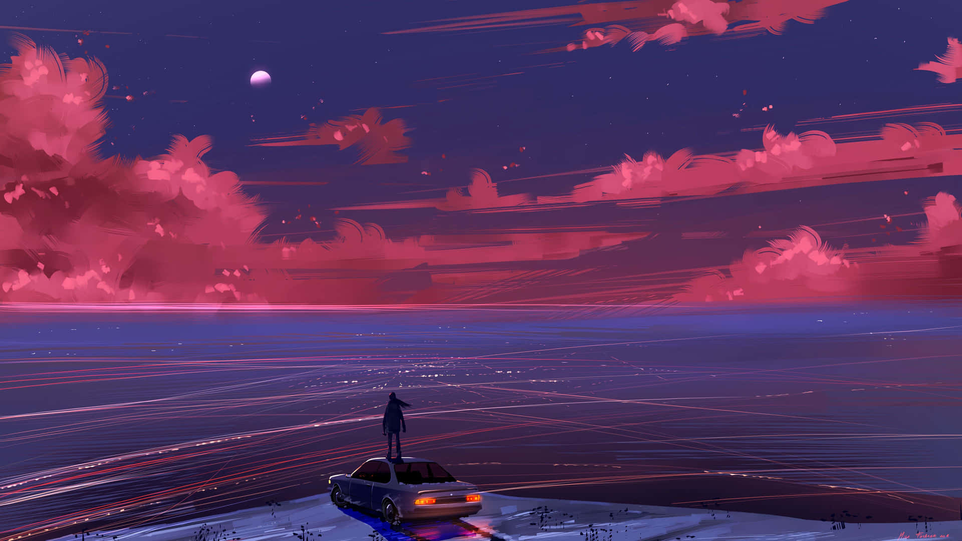 Tremendous View Of The City And Sky Background