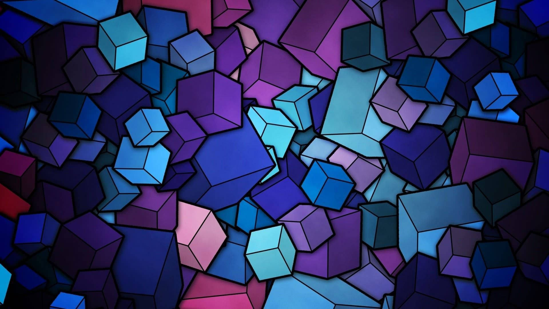 Trending Colorful 3d Vector Cubes Background