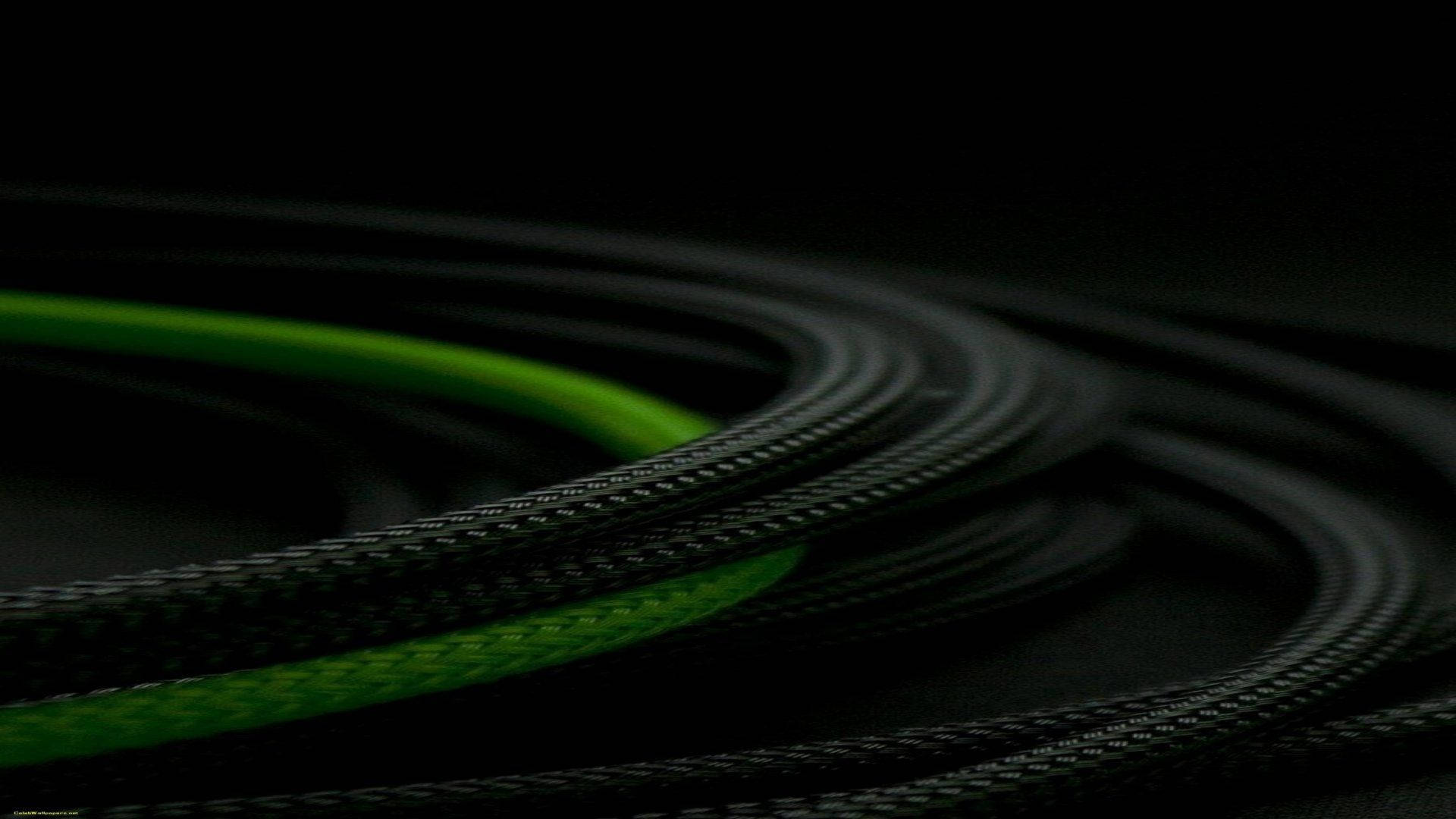 Trending Dark Green And Black Cables Background