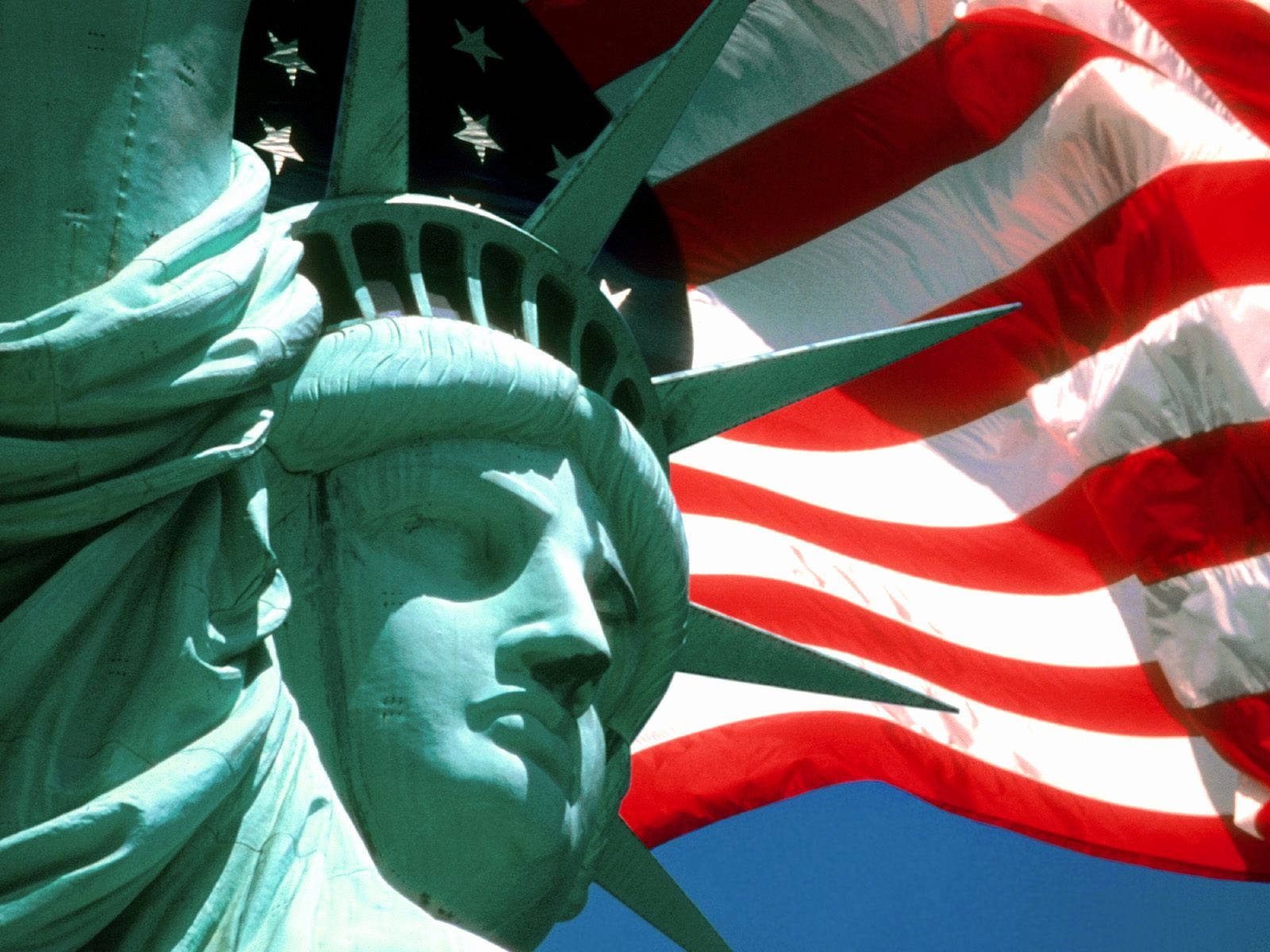 Trending Statue Of Liberty And American Flag