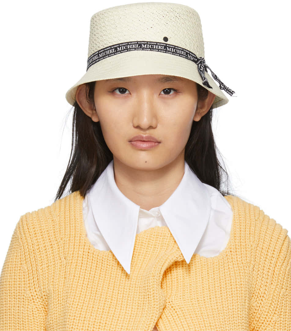 Trendsetting Maison Michel Yellow Bucket Hat